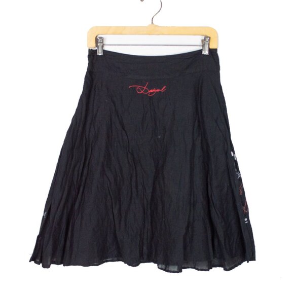Desigual Black Embroidered Skirt - Picture 3 of 10